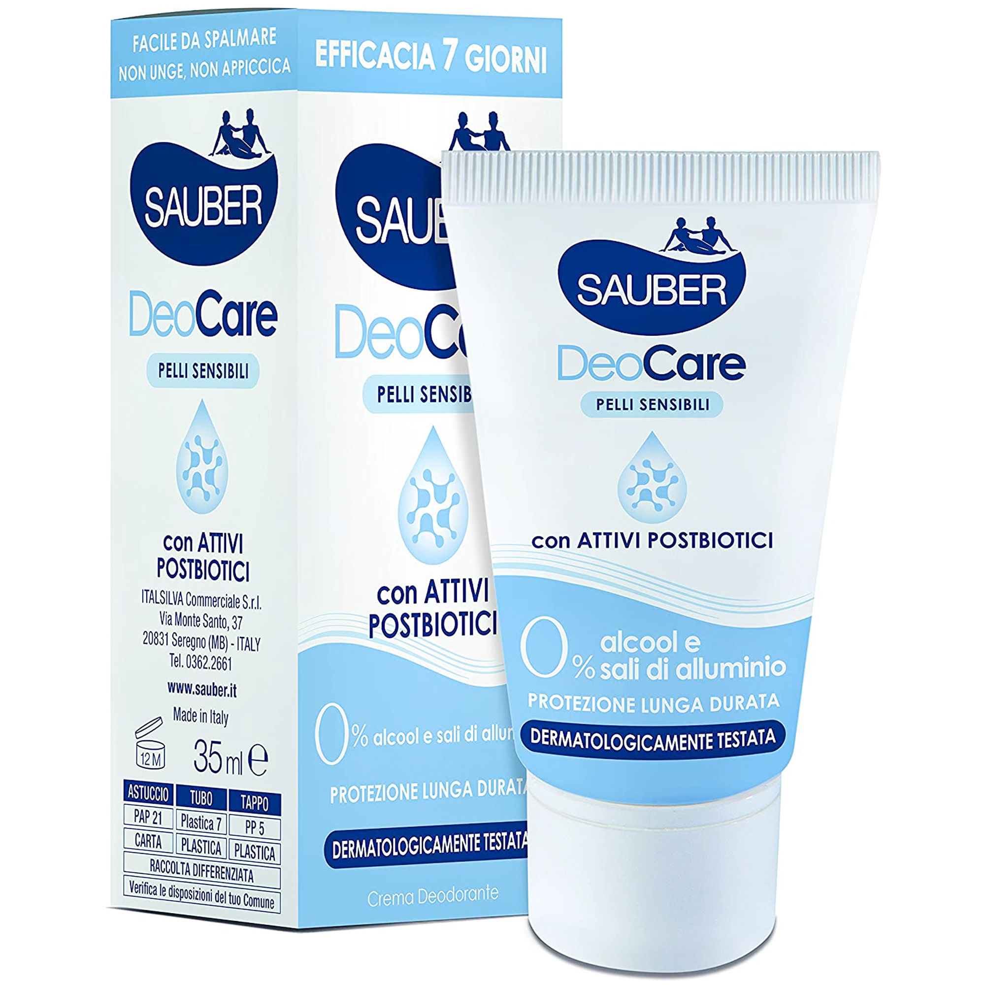 Sauber DeoActive Deo-Creme 30 Ml – Langzeitschutz Bis 72 Stunden, Hypoallergen & Schwitzregulierend