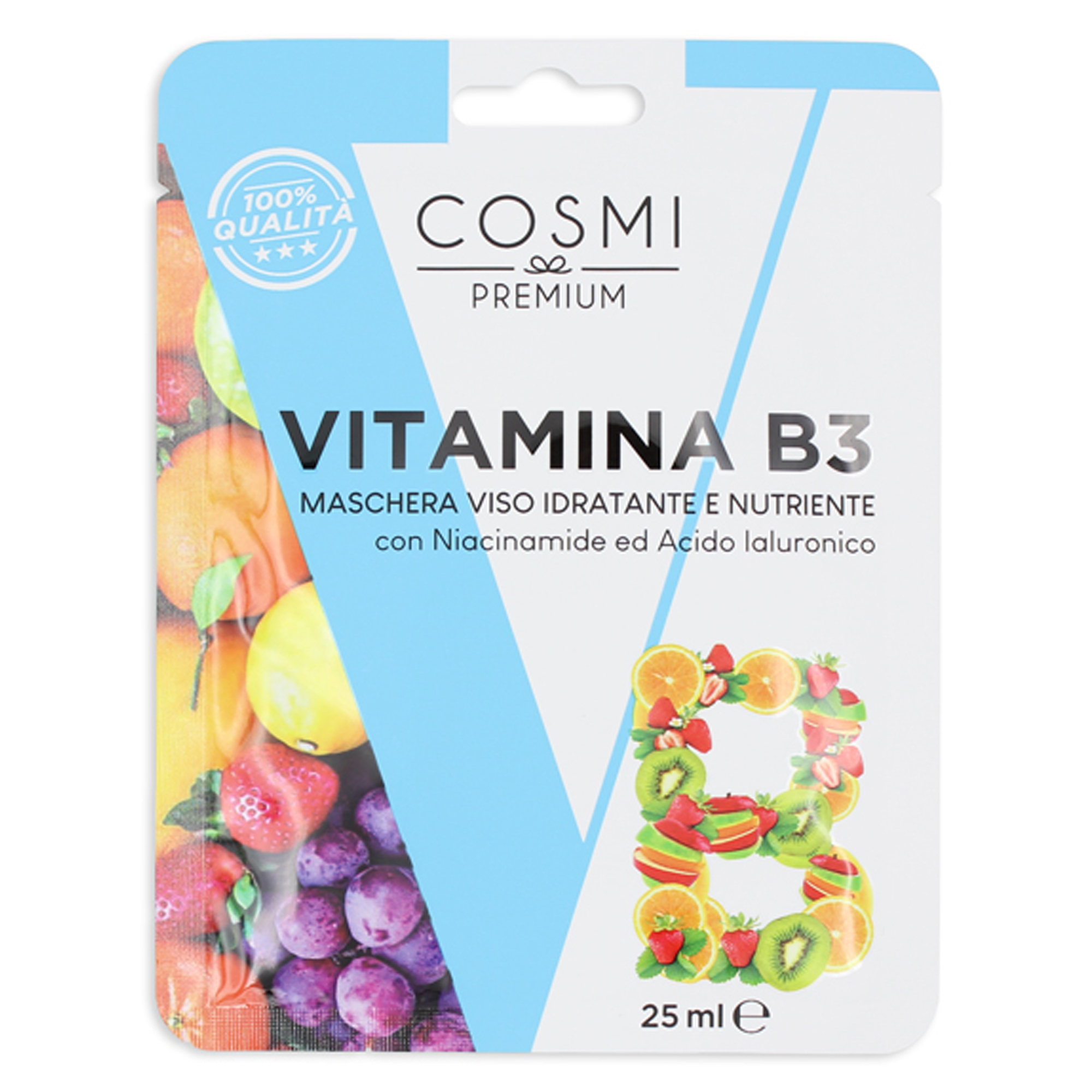 Cosmi Maschera Viso In Tessuto - Vitamina B3