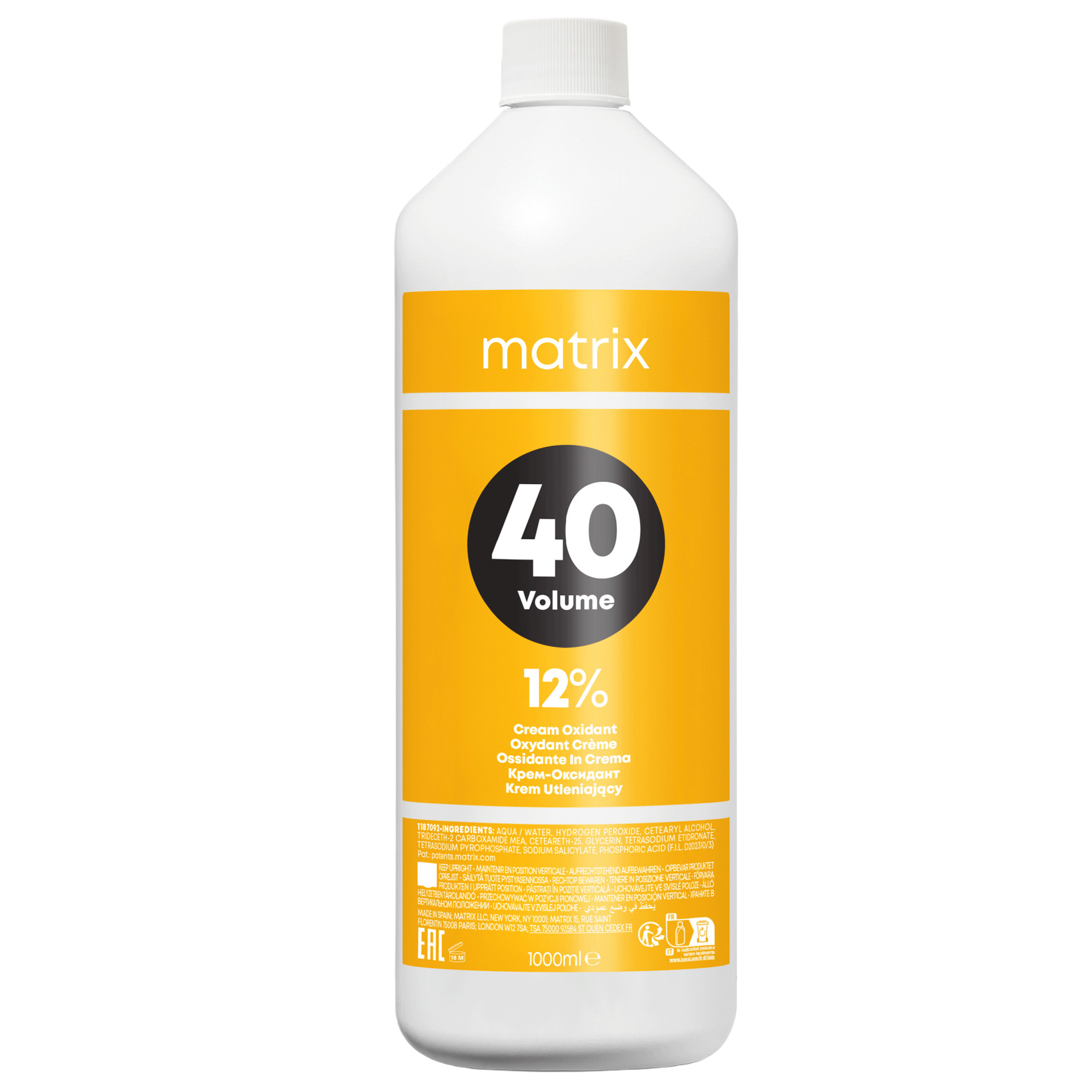 Matrix Emulsione Ossidante Capelli 1000ml - Ossigeno 40 Volumi