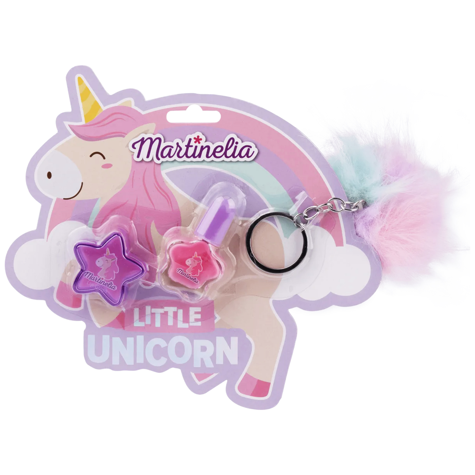 Martinelia Little Unicorn Set Unghie e Labbra con Portachiave