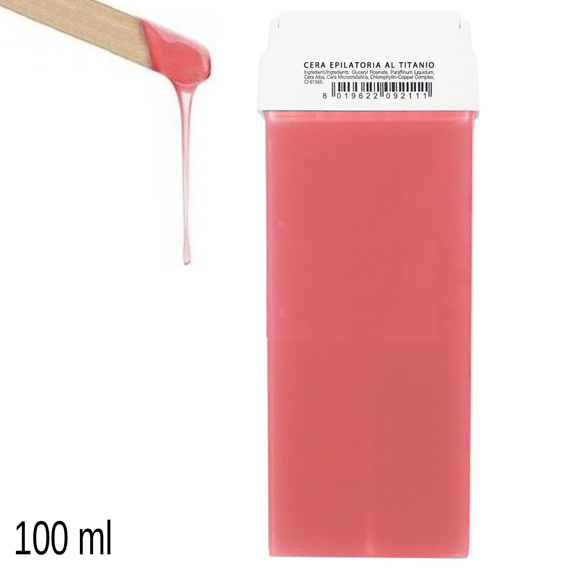 Rullo cera biossido di titanio rosa 100 ml. alta qualità Xanitalia