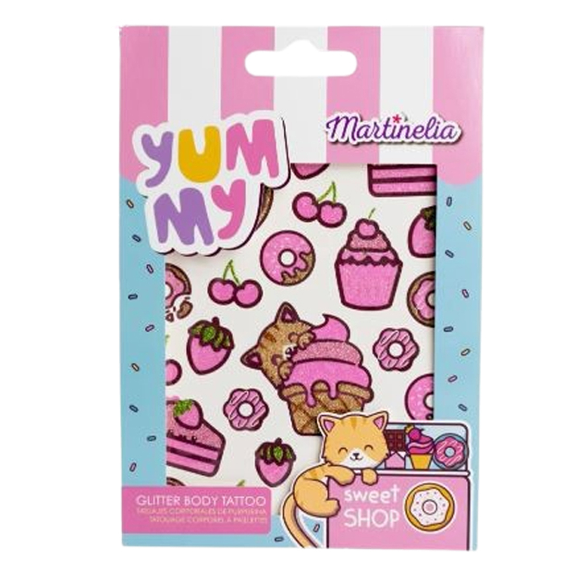 Martinelia Yummy Tatuaggi Corpo Glitter per Bambini - Sweet Shop