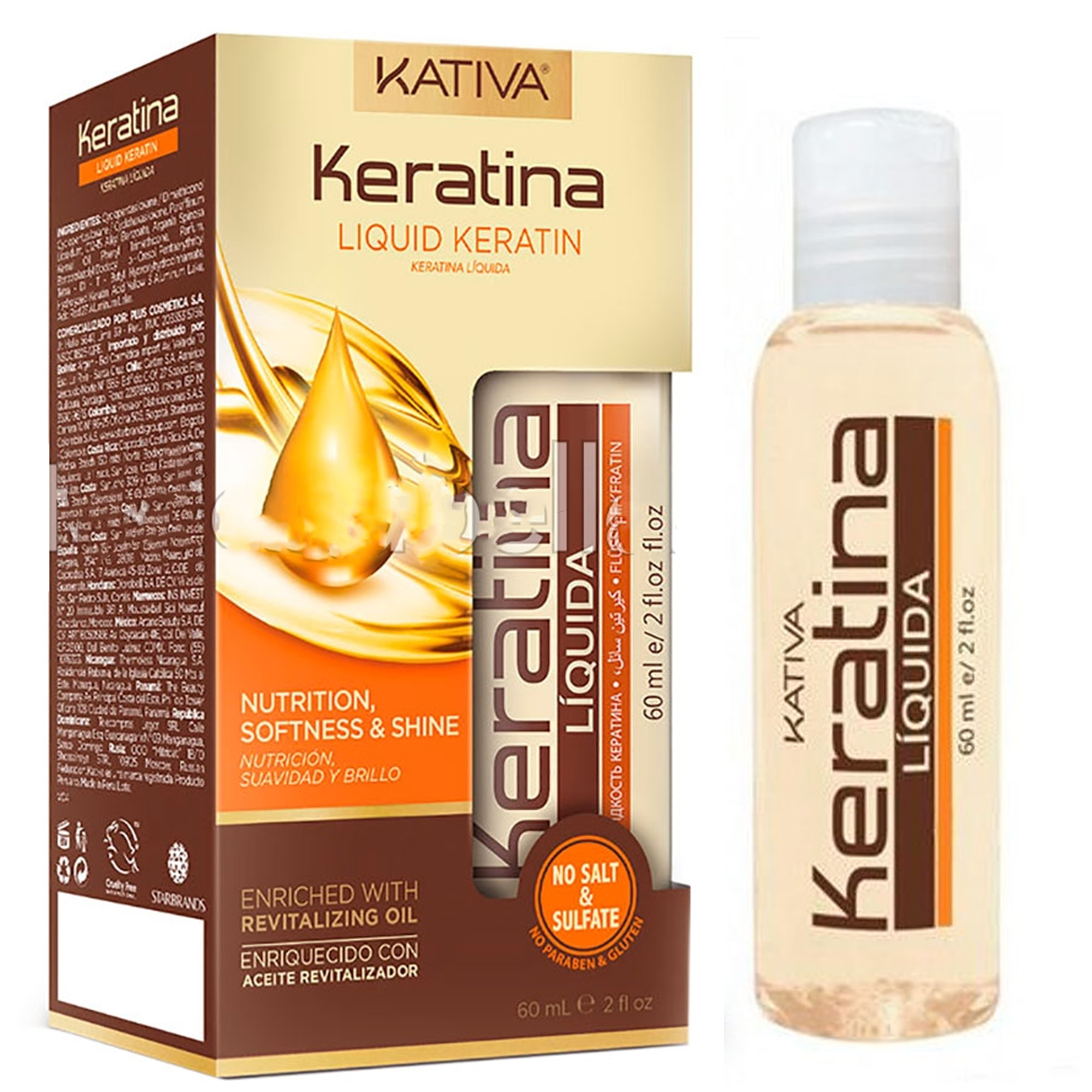 Kativa Organic Oil Keratin Liquid Nutrition and Shine 60ml