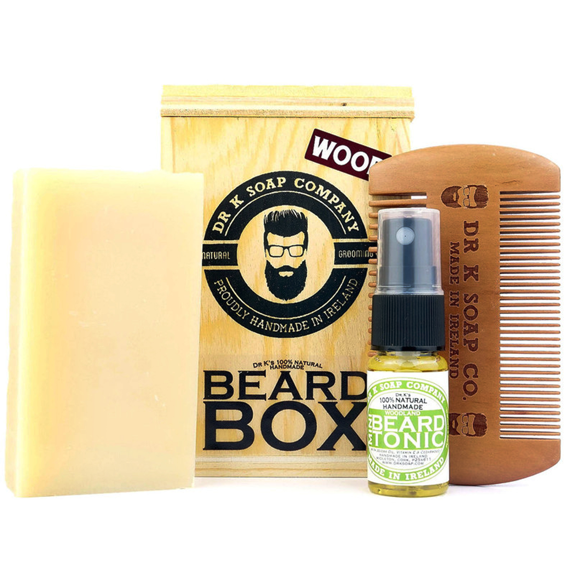 DR K Beard Box Travel Kit Wood