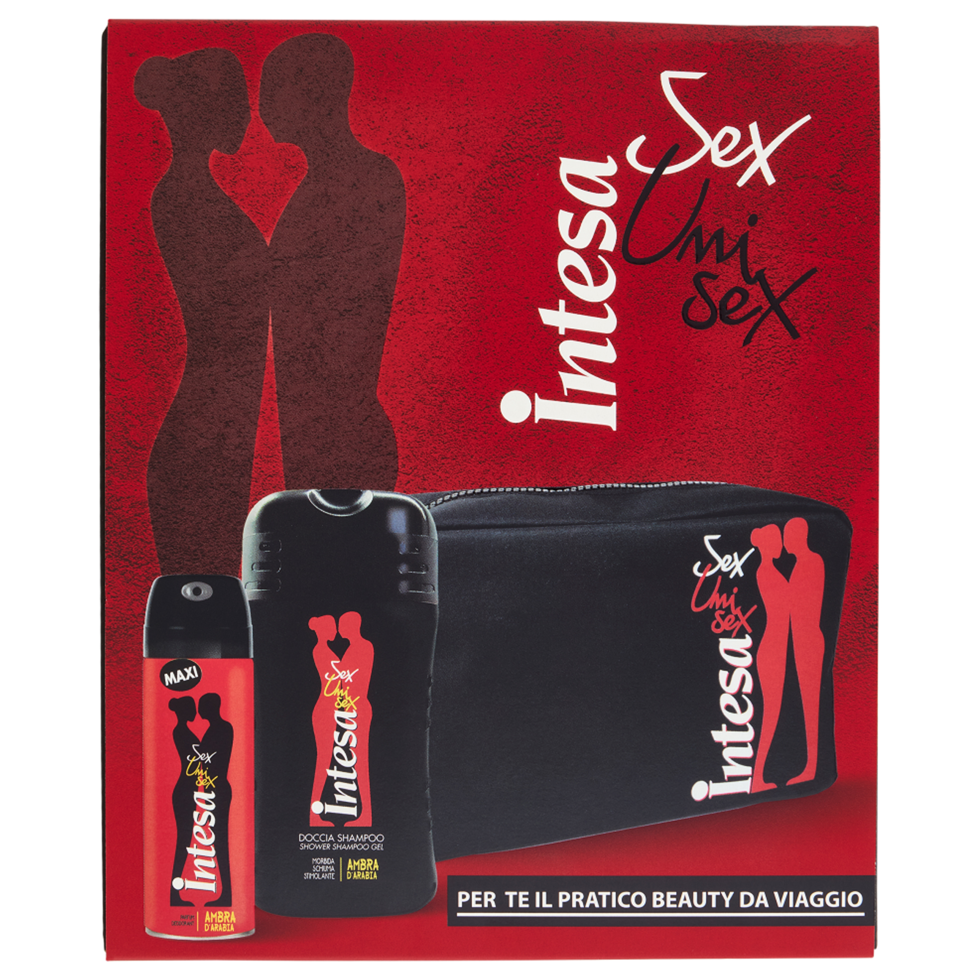 Intesa Unisex Cofanetto con ShowerGel Deodorante e Pochette