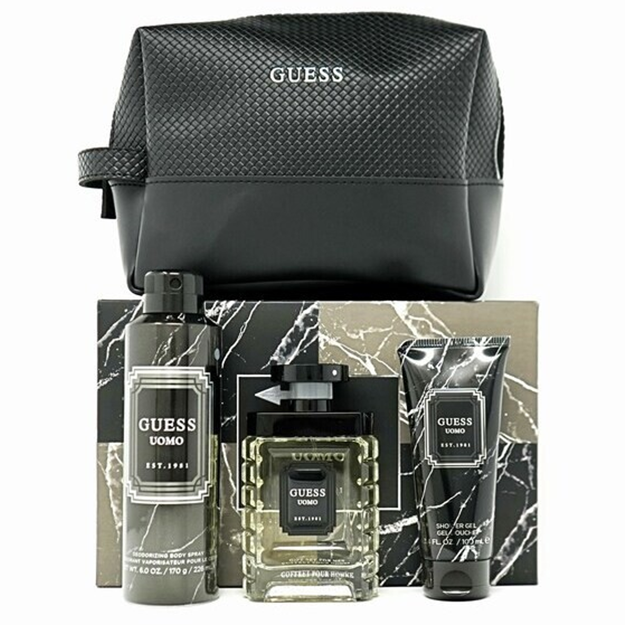 Guess Men Cofanetto con EDT Deodorante e Shower Gel